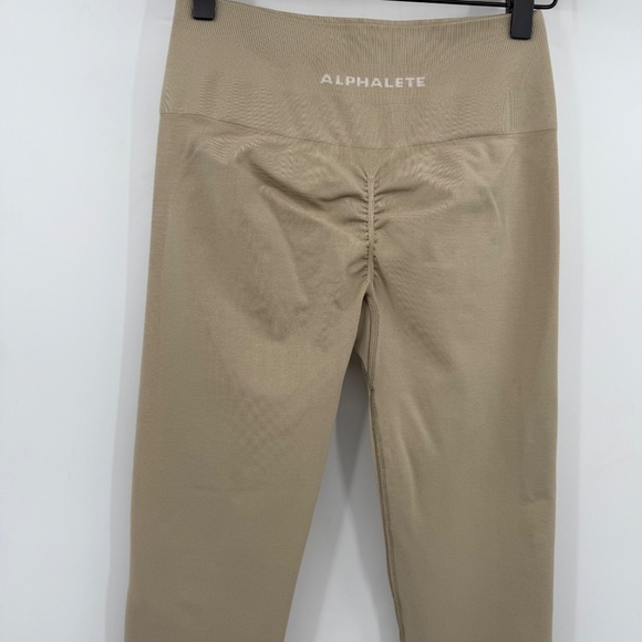 Alphalete Leggings Women Small Beige Amplify Scrunch Workout High Rise Gym - Picture 3 of 9